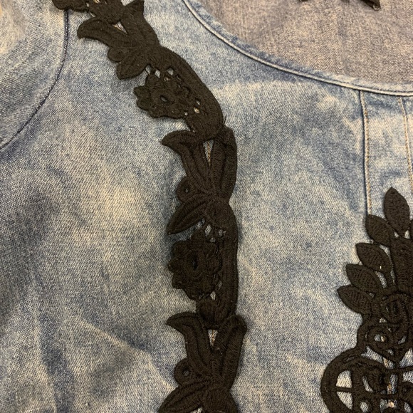 Denim & Crochet dress - Picture 4 of 8
